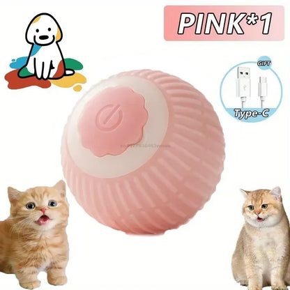 Interactive Rolling Cat Ball Dog Toy Rolling Ball for Indoor 360° Automatic Rolling Pet Ball Self Rollingball Pet Supplies