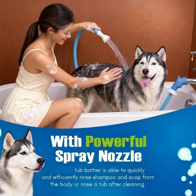 Pet Tub Faucet Sprayer No-Install 5 Ft. Shower Hosetub Spout Attachment,Baby Bath,Pet Care,Hair Washing